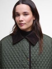 Barbour® Green Oakham Quilted Coat - Image 5 of 9