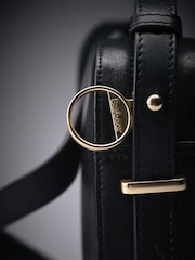 Barbour® Black Daphne Deboss Leather Crossbody Bag - Image 3 of 3