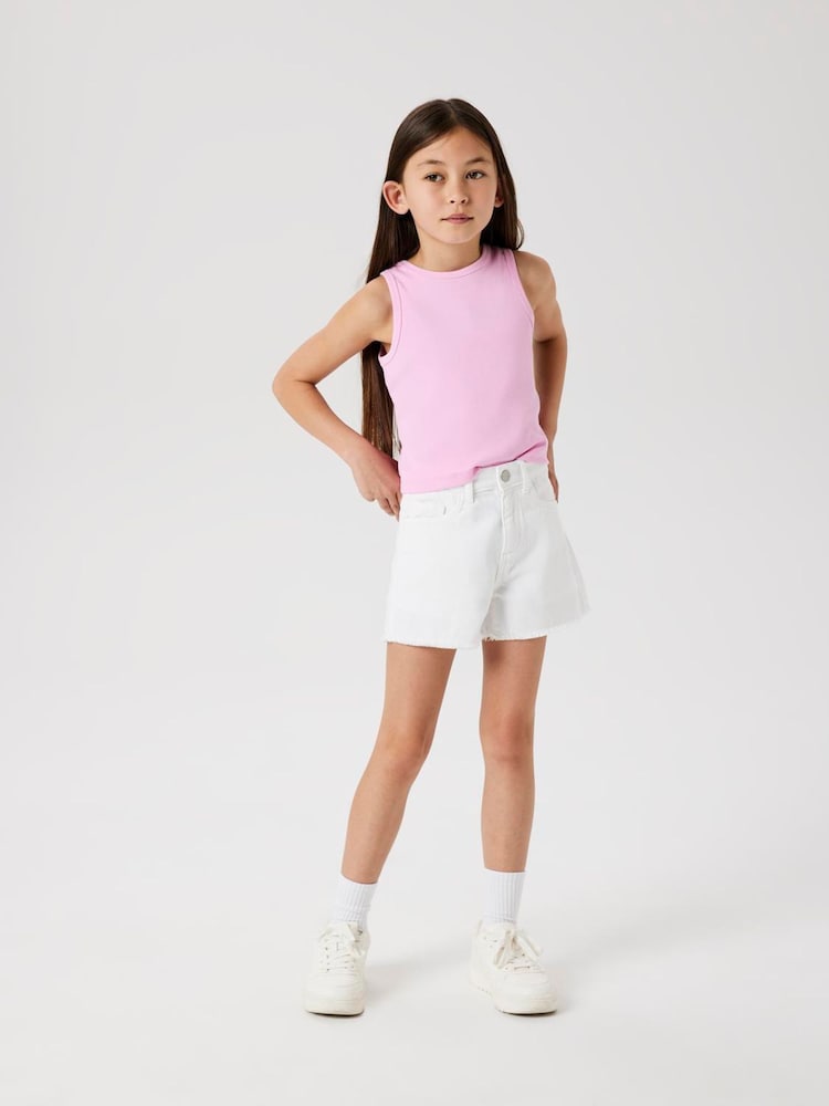 Name It White Mom High Waisted Denim Shorts - Image 1 of 4