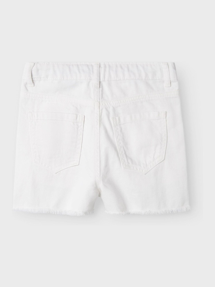Name It White Mom High Waisted Denim Shorts - Image 4 of 4