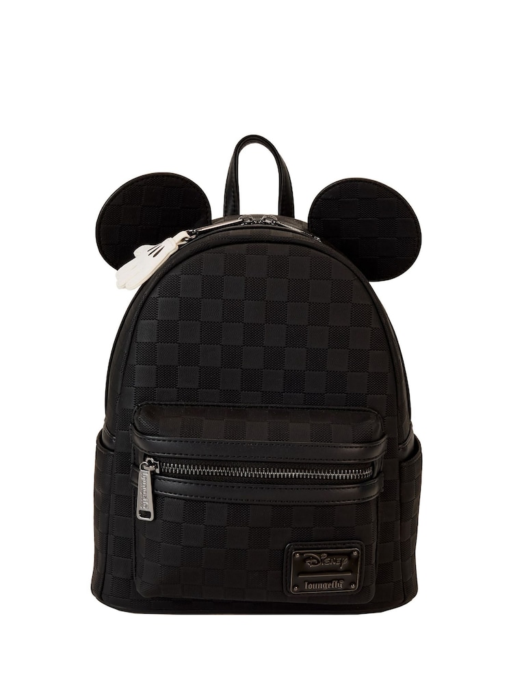 Loungefly Mickey Ear Evergreen Mini Black Backpack - Image 1 of 5 Loungefly Mickey Ear Evergreen Mini Black Backpack - Image 1 of 5