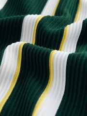 Verde/amarillo - Camisa de rayas texturizadas de punto - Imagen 2 de 3
