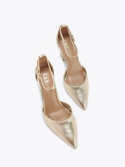 Carvela Gold Refined Court Shoes - Image 3 of 5