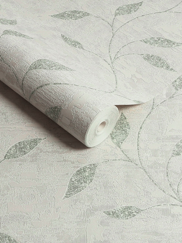 Graham & Brown Sage Boutique Ornamental Leaf A4 Wallpaper Sample - Image 3 of 3