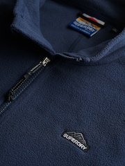 Superdry Navy Full Zip Polar Fleece - Image 5 of 6