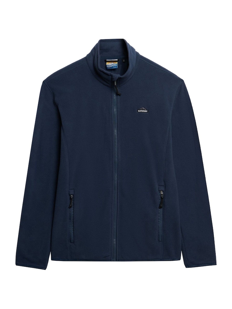 Superdry Navy Full Zip Polar Fleece - Image 6 of 6