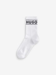 HUGO Ribbed Logo Socks 3 Pack - Imagen 3 de 4