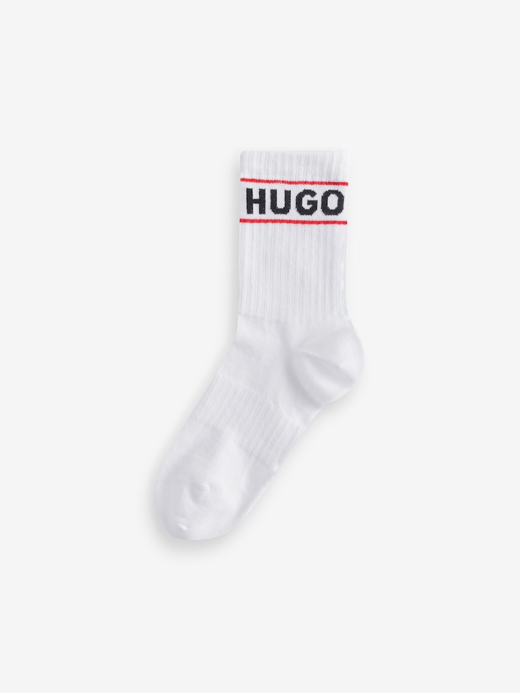 HUGO Ribbed Logo Socks 3 Pack - Imagen 4 de 4