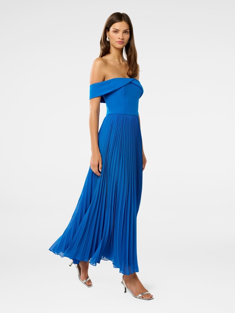 Forever New Louise Off Shoulder Pleated Midi Dress - Imagen 2 de 4