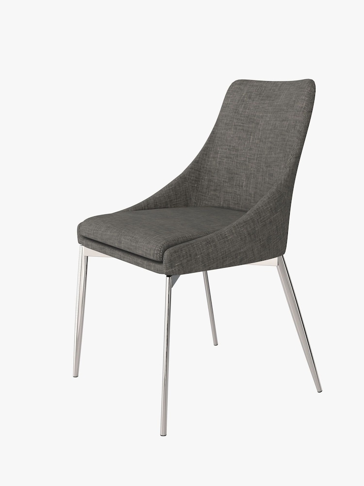 Centrepiece Grey Jupiter Dining Chairs Pair - Image 2 of 4