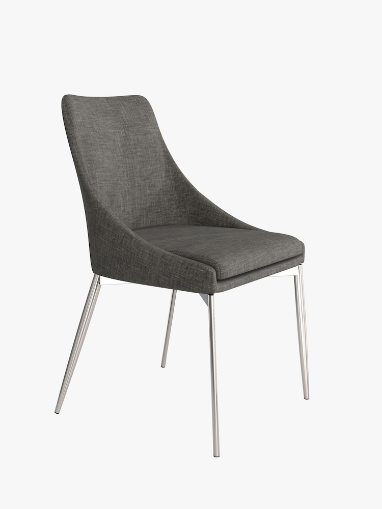 Centrepiece Grey Jupiter Dining Chairs Pair - Image 4 of 4