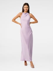 Forever New Purple Audrey Satin Backless Maxi Dress - Image 1 of 5