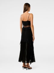Forever New Black Lara Pleated Ruffle Maxi Dress - Image 4 of 4