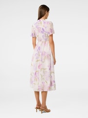 Forever New Purple Melissa Flutter Sleeves Shirt Dress - Image 2 of 4