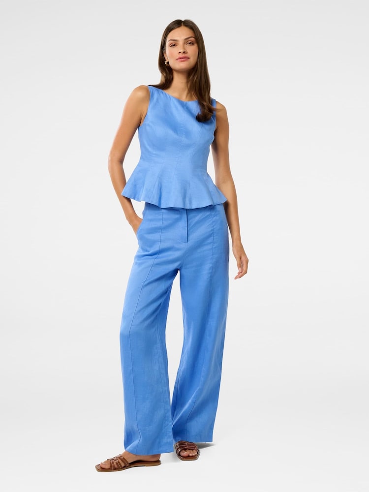 Forever New Blue Pure Penny Wide Leg Joggers - Image 5 of 5