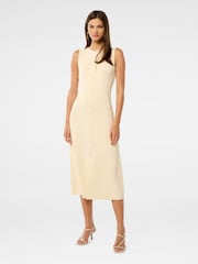 Forever New Cream Delilah Pearl Detail Knitted Dress - Image 1 of 4