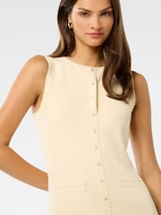 Forever New Cream Delilah Pearl Detail Knitted Dress - Image 3 of 4