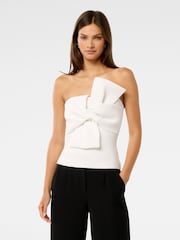 Forever New White Violetta Twist Crepe Top - Image 2 of 5