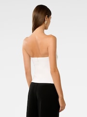 Forever New White Violetta Twist Crepe Top - Image 3 of 5