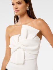 Forever New White Violetta Twist Crepe Top - Image 4 of 5