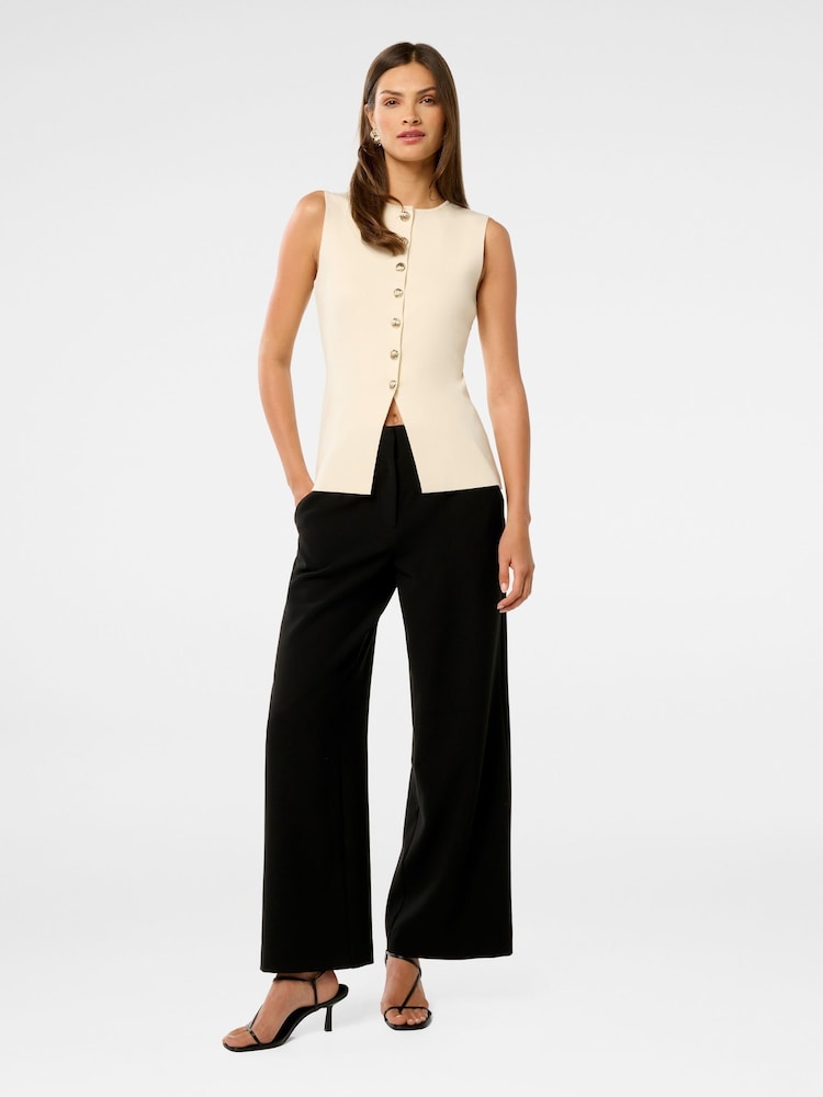 Forever New Cream Lauren Button Through Waistcoat - Image 2 of 5