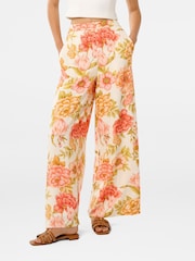 Forever New Cream Ingrid Wide Leg Trousers - Image 1 of 5