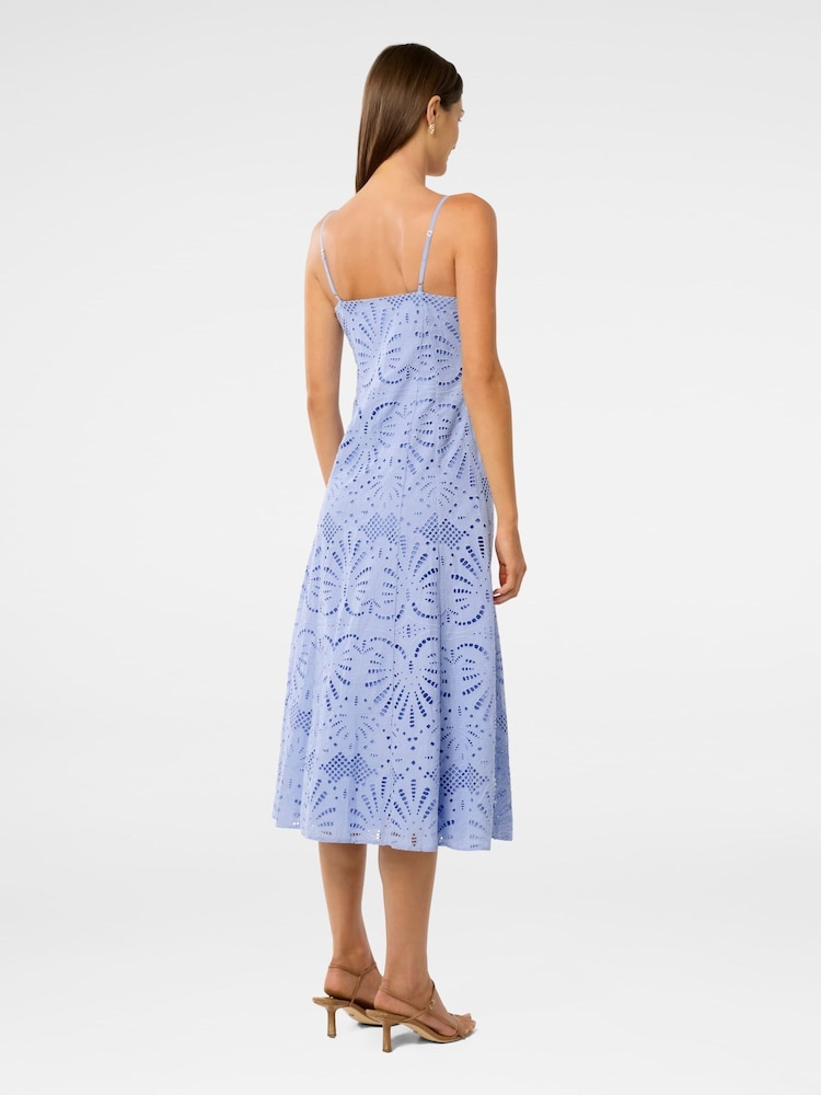 Forever New Blue Molly Embroidered Midi Dress - Image 4 of 4