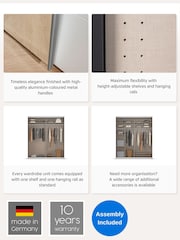 Rauch Champagne Cameron Mirror 1.8m Sliding Semi-Fitted Wardrobe - Image 7 of 9