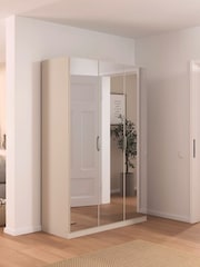 Rauch Champagne Cameron Mirror Semi Fitted Triple Wardrobe - Image 1 of 6