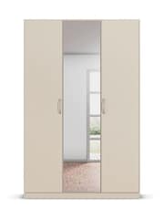 Rauch Champagne Cameron Wood and Mirror Semi Fitted Triple Wardrobe - Image 2 of 6