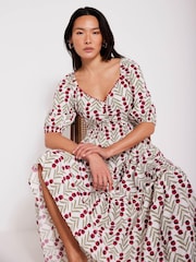 Mint Velvet Natural Floral Print Maxi Dress - Image 2 of 8