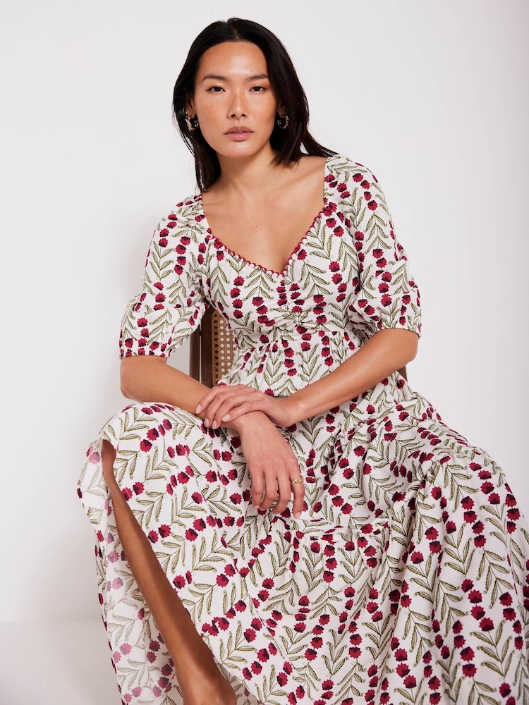 Mint Velvet Natural Floral Print Maxi Dress - Image 2 of 8