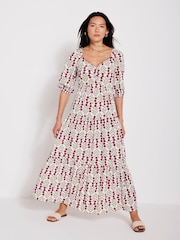 Mint Velvet Natural Floral Print Maxi Dress - Image 3 of 8