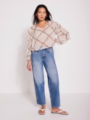 Mint Velvet Natural Floral Print Blouse - Image 5 of 8