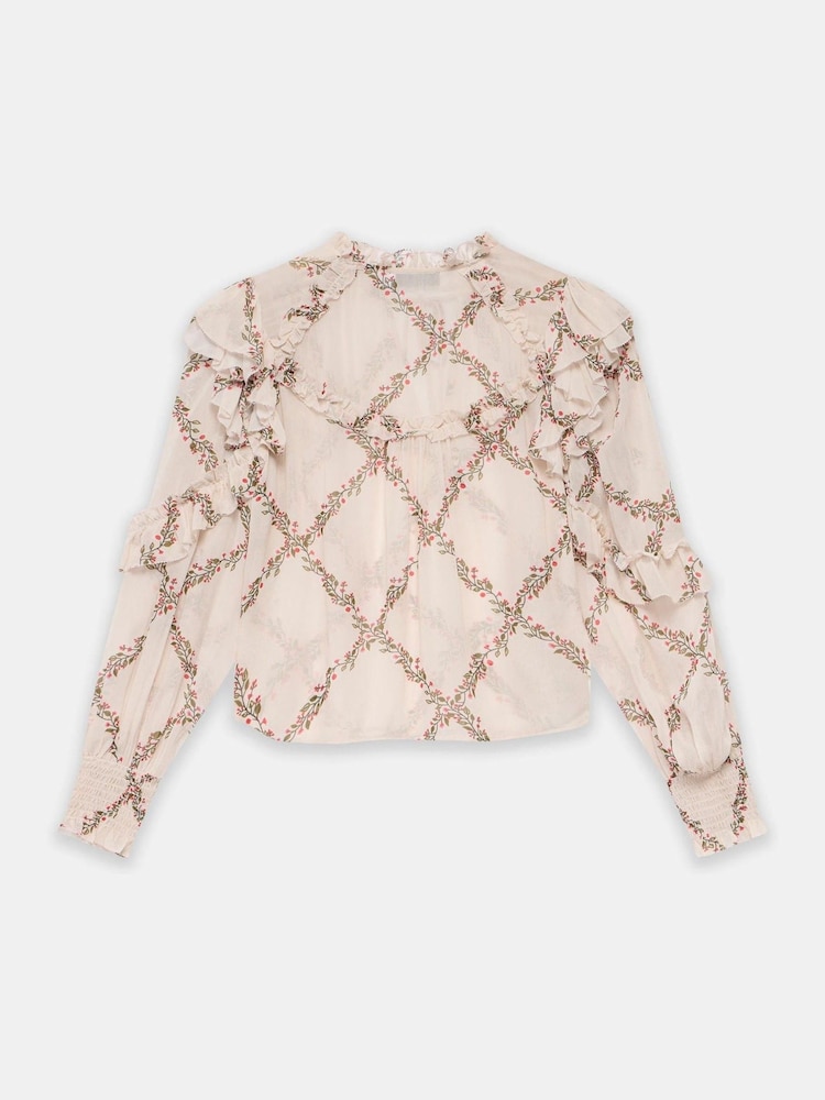 Mint Velvet Natural Floral Print Blouse - Image 8 of 8
