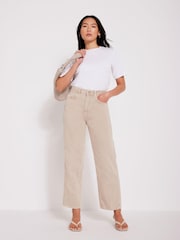 Mint Velvet Natural Relaxed Tapered Boyfriend 100% Cotton Jeans - Image 1 of 8