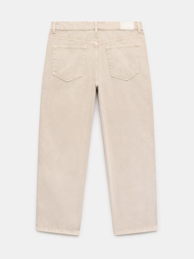 Mint Velvet Natural Relaxed Tapered Boyfriend 100% Cotton Jeans - Image 8 of 8
