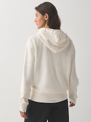 BOSS White Signature Stripe Detail Logo Print Hoodie - Image 3 of 6