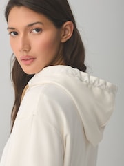 BOSS White Signature Stripe Detail Logo Print Hoodie - Image 4 of 6