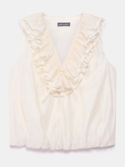 Mint Velvet White Ruffle Front Blouses - Image 7 of 8