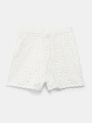 Mint Velvet White Crochet Beach 100% Cotton Shorts - Image 8 of 8