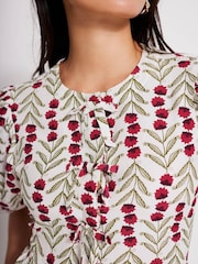Mint Velvet Green/White Floral Print Blouses - Image 4 of 8