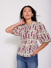 Mint Velvet Green/White Floral Print Blouses - Image 5 of 8