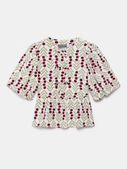 Mint Velvet Green/White Floral Print Blouses - Image 7 of 8