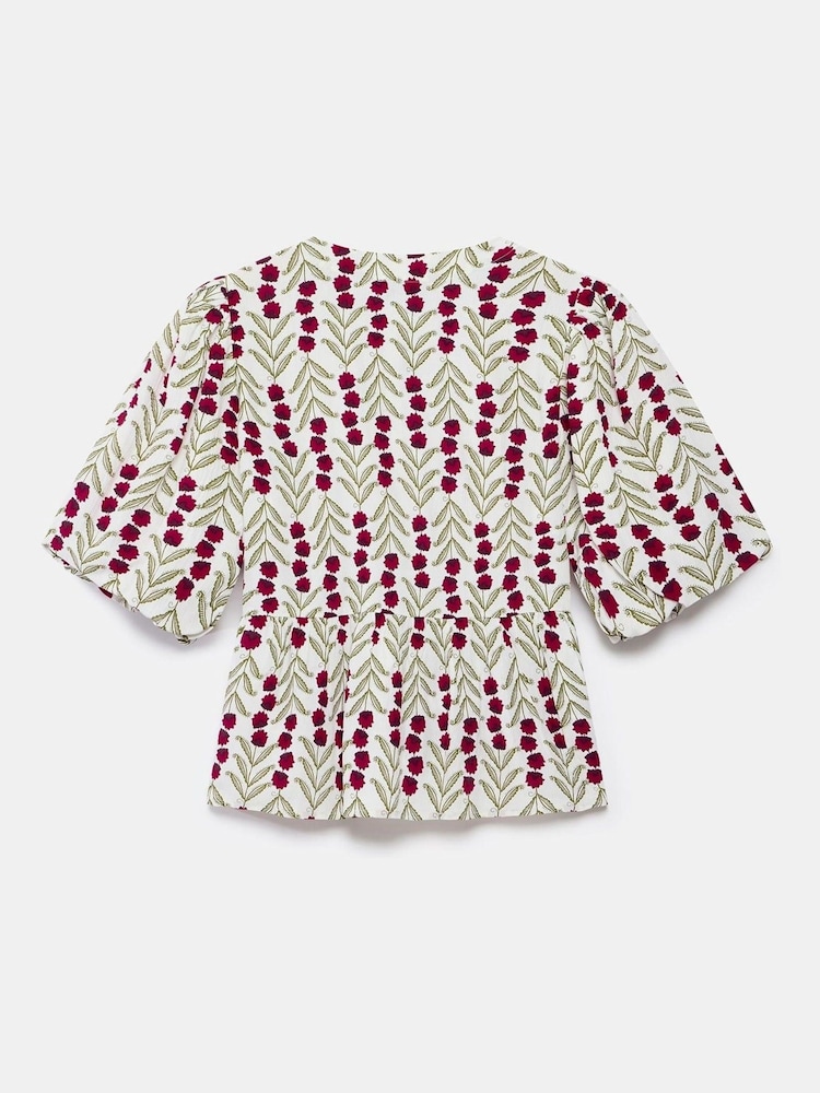 Mint Velvet Green/White Floral Print Blouses - Image 8 of 8