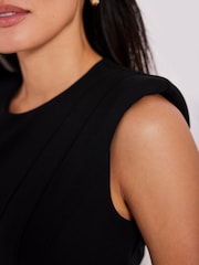 Mint Velvet Black Structured Midi Dress - Image 4 of 8