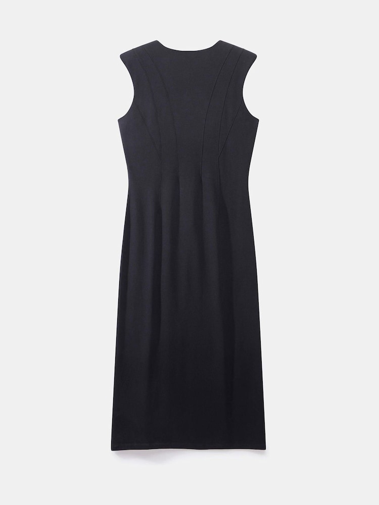 Mint Velvet Black Structured Midi Dress - Image 8 of 8