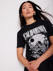 Mint Velvet Black 100% Cotton California T-Shirt - Image 7 of 7