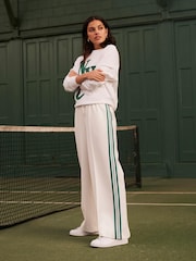 Mint Velvet White Side Stripe Trousers - Image 5 of 8