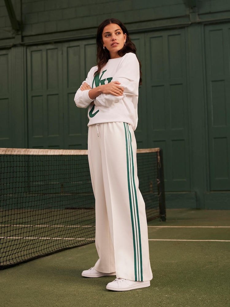 Mint Velvet White Side Stripe Trousers - Image 5 of 8